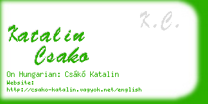 katalin csako business card